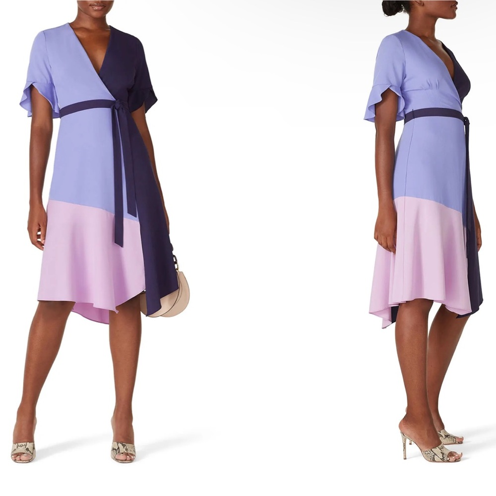 Hutch Anthropologie Colorblock Wrap Dress